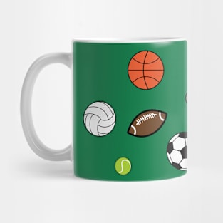 Sports Balls Basketball Football Tennis Volley ball Soccer Mug